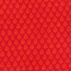 Crimson red Jaipur Cotton Print Running Material