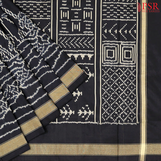 Black Pochampally Silk Saree