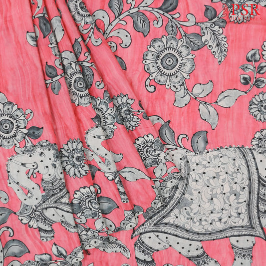 Pink Semi Dupion Saree