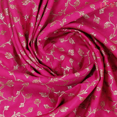 Magenta Chiniya Silk Saree