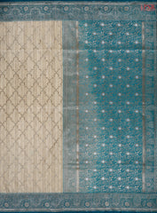 Beige Semi Banaras Saree