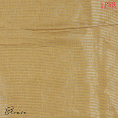 Dry Grass Yellow Semi Tussar Saree