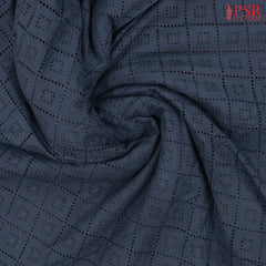Dark Blue Hacoba Embroidery Running Material
