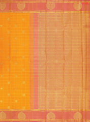 Marigold Orange Kanchipuram Silk Saree