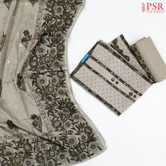 Grey Cotton Dress Material