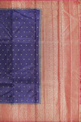 Indigo Blue Banaras Tussar Silk Saree