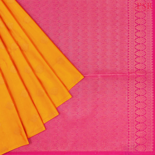 Orange Yellow Soft Art Silk Saree