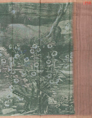 Dark Green Munga Silk Saree