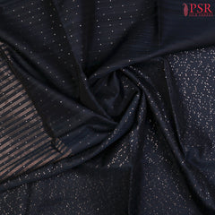 Midnight Blue Kadhi Tussar Silk Saree