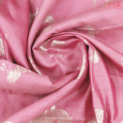 Flamingo Pink Chiniya Silk Saree