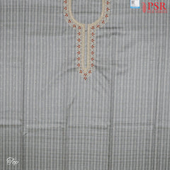 Sandrine Grey Semi Dupion Dress Material