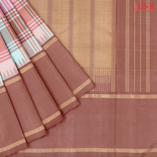 Retro Multicolor Kanchipuram Silk Saree