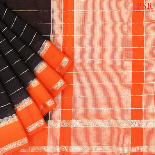 Black Assam Saree