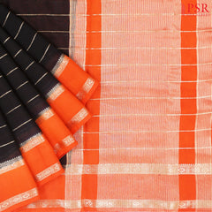 Black Assam Saree