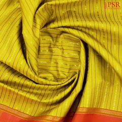 Warm Olive Green Kanchipuram Silk Saree