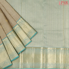 Fossil Grey Fancy Kanchipuram Silk Saree