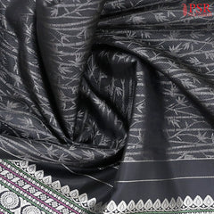 Black Kanchipuram Tissue Silk Saree