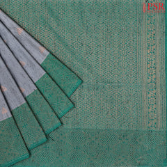 Slate Grey Jute Art Silk Saree