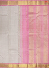 Soft Taupe Beige Kanchipuram Silk Saree