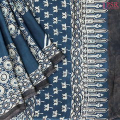 Prussian Blue Modal Silk Saree