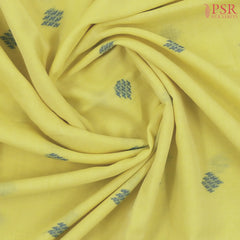 Lemon Yellow Byloom Cotton Saree