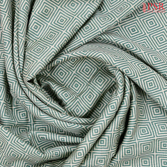 Off White & Turquoise Assam Saree