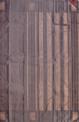 Dark Mauve Grey Kanchipuram Silk Saree