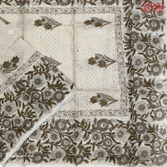 Grey Cotton Dress Material
