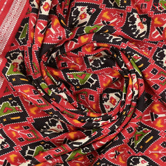 Red & Black Assam Saree