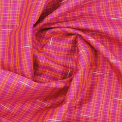 Saffron & Dark Magenta Kanchipuram Silk Saree