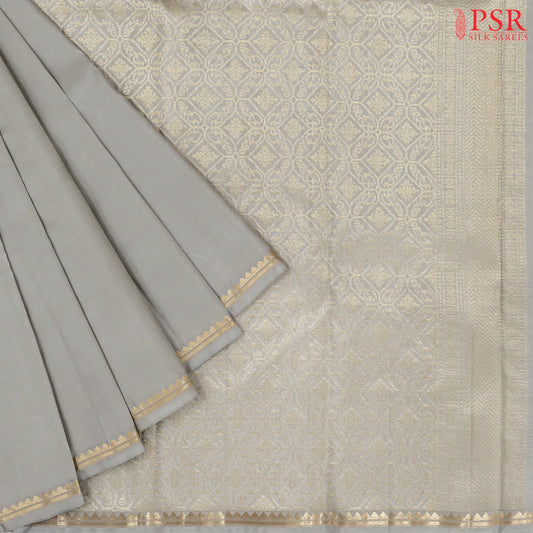 Gainsboro Grey Arani Silk Saree