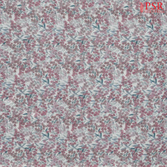 Pastel Blue Linen Print Running Material