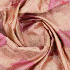 Salmon Pink Chiniya Silk Saree