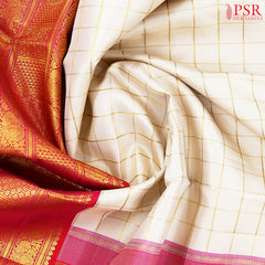 Light Beige Kanchipuram Silk Saree