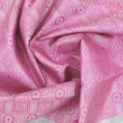 Carnation Pink Kanchipuram Jacquard Silk Saree