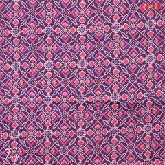 Violet Soft Patola Semi Silk Dress Material