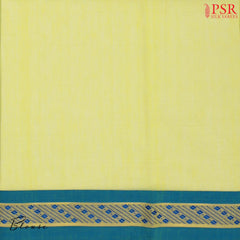 Lemon Yellow Byloom Cotton Saree