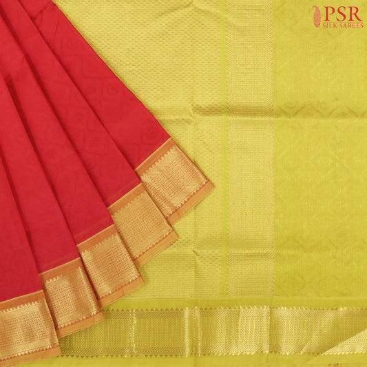 Red Cotton Silk Saree