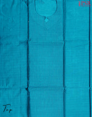 Peacock Blue Semi Pashmina Dress Material