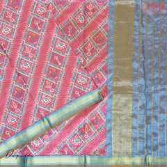Steel Blue Soft Patola Dress Material