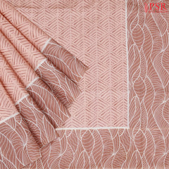 Peach Semi Tussar Saree
