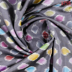 Intense Grey Pochampally Soft Silk Saree