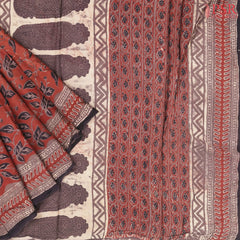 Antique Red Modal Silk Saree