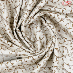 Beige Semi Tussar Saree