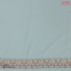 Pastel Blue Georgette Laser Embroidery Saree