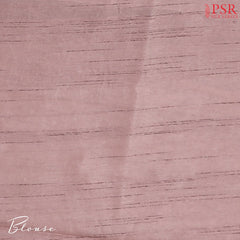 Dusty Rose Semi Tussar Embroidery Saree