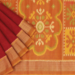 Red Patola Silk Cotton Saree