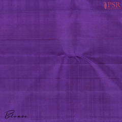 Saffron & Dark Magenta Kanchipuram Silk Saree