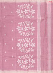 Flamingo Pink Bengal Cotton Saree