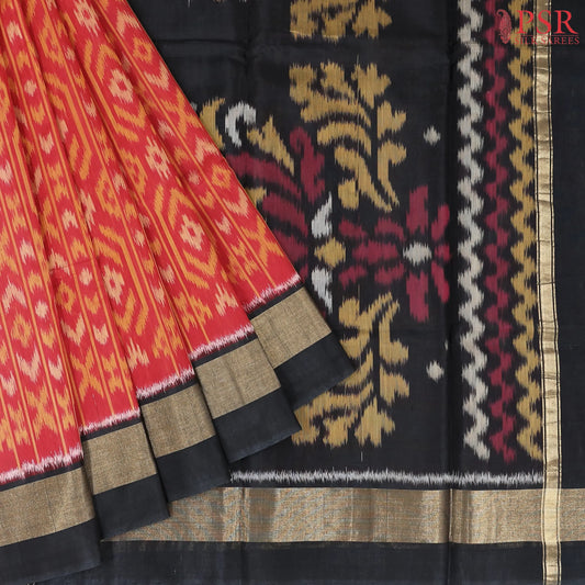 Red Patola Silk Cotton Saree